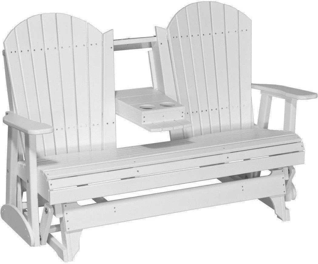 5' Adirondack Glider Chair with Flip down Center Console