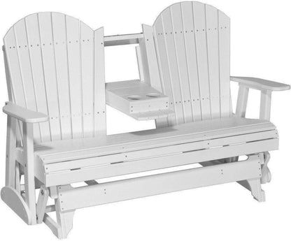 5' Adirondack Glider Chair with Flip down Center Console