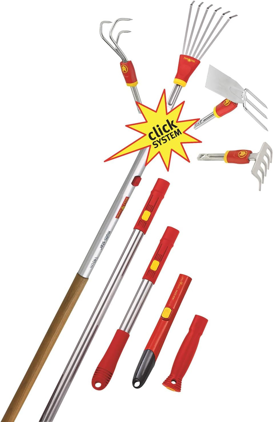 RFM15 Multi-Change Push/Pull Weeder Cultivation Tool Head, Red, 15 Cm