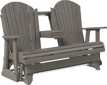 5' Adirondack Glider Chair with Flip down Center Console