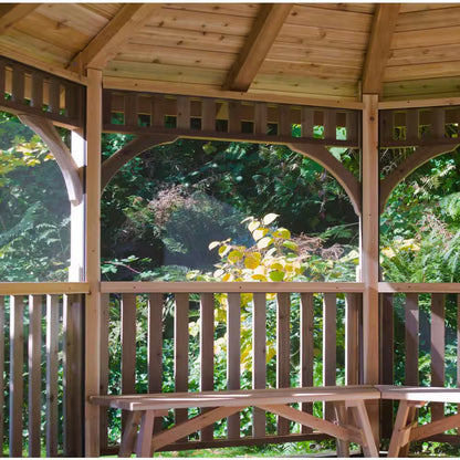 10 Ft. Bayside Cedar Octagon Gazebo with Screen Kit