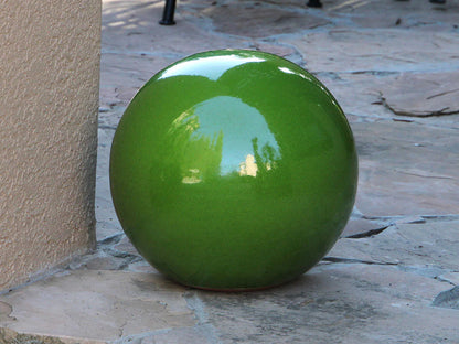 Outdoor Decorative Sphere Glazed 16" by