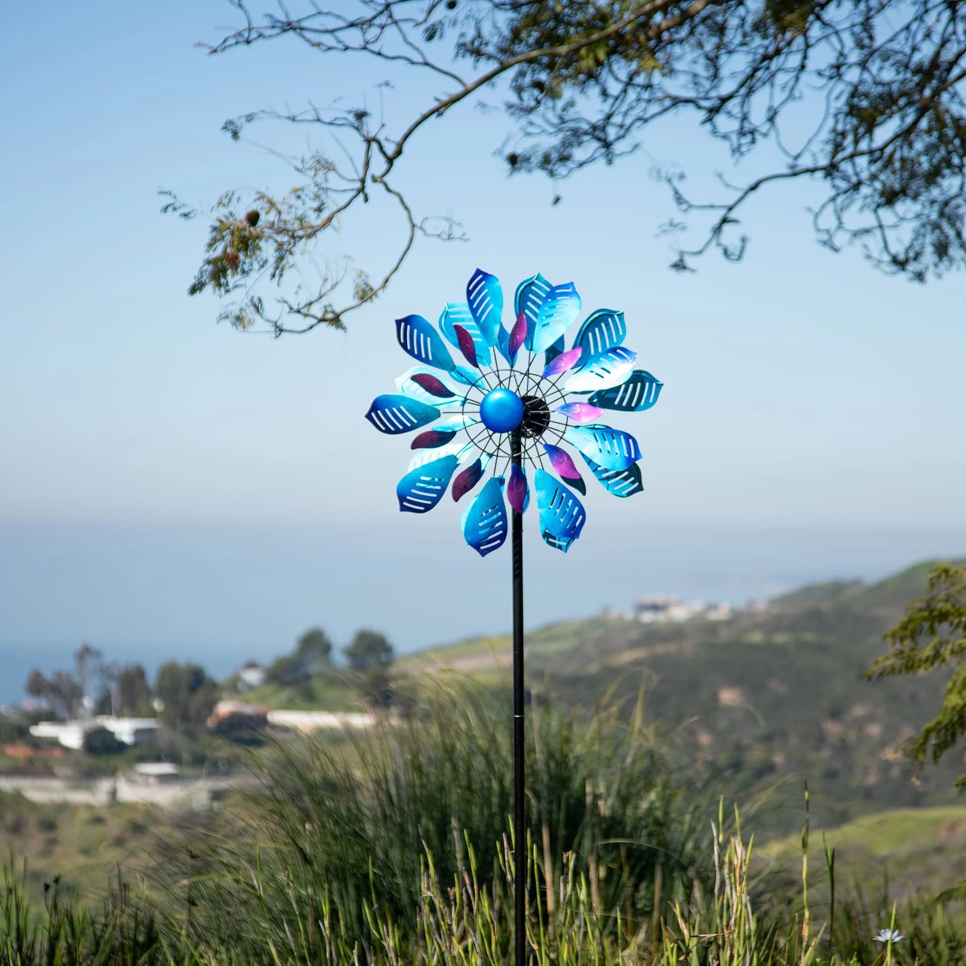Peacock Feather Wind Spinner
