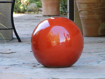 Outdoor Decorative Sphere Glazed 19.5" by
