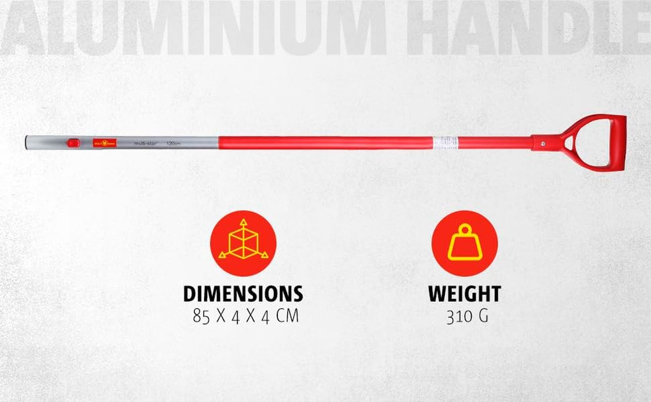 ZMAD Multi-Change Aluminium D-Grip Handle, Red, 85 Cm