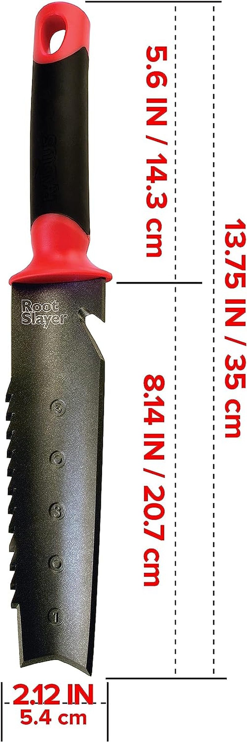 16211 Root Slayer Soil Knife, Red