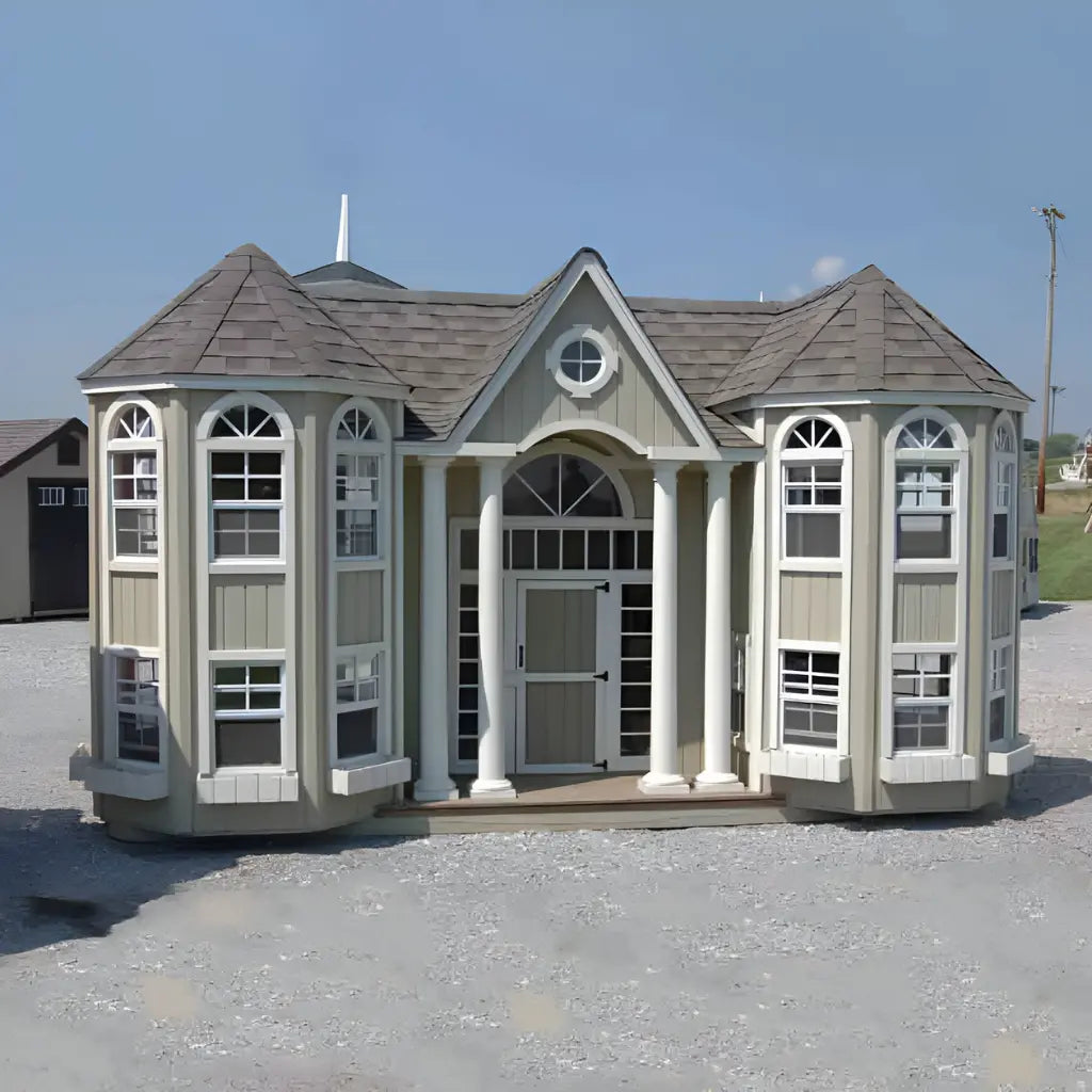 the Grand Portico Mansion Playhouse Kit