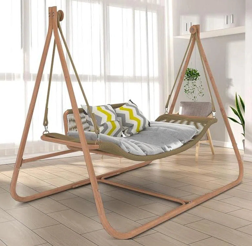 Sesalie Swing Chair with Stand,Capacity with Cushion Oversized Double Hammock Chair