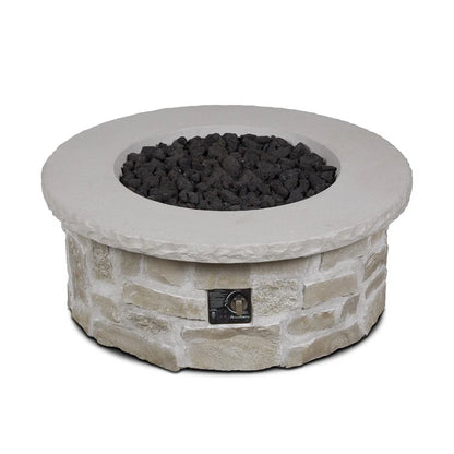 Scottsdale 40" round Stone Propane Fire Pit Table by