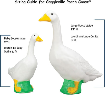 Gaggleville Porch Goose Bundle Goose and Baby Statue – Charming Outdoor Decorative Figurine for Garden, Patio, or Entryway Accent