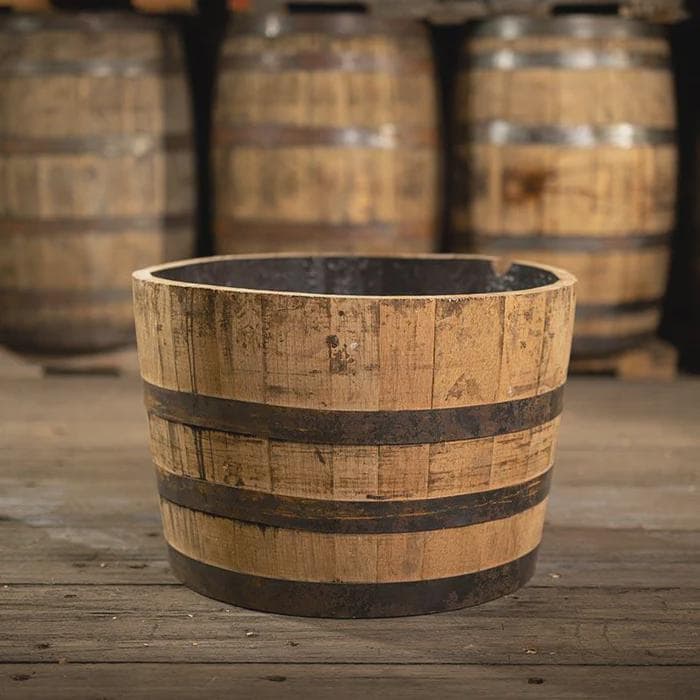 Half Bourbon/Whiskey Barrel Planter