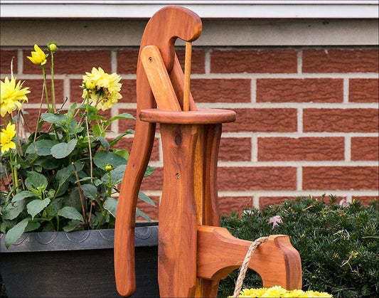 Eastern Red Cedar Pump Planter - Rustic Vintage Style Garden Planter - Small or Large - Made in USA