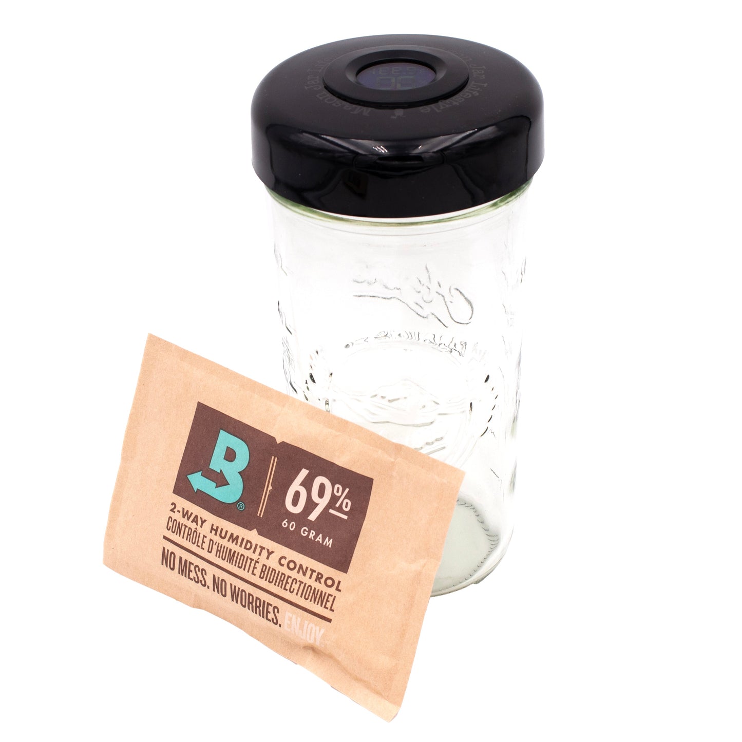 Mason Jar Lifestyle Humidor 24Oz Pint & Half Jar Set