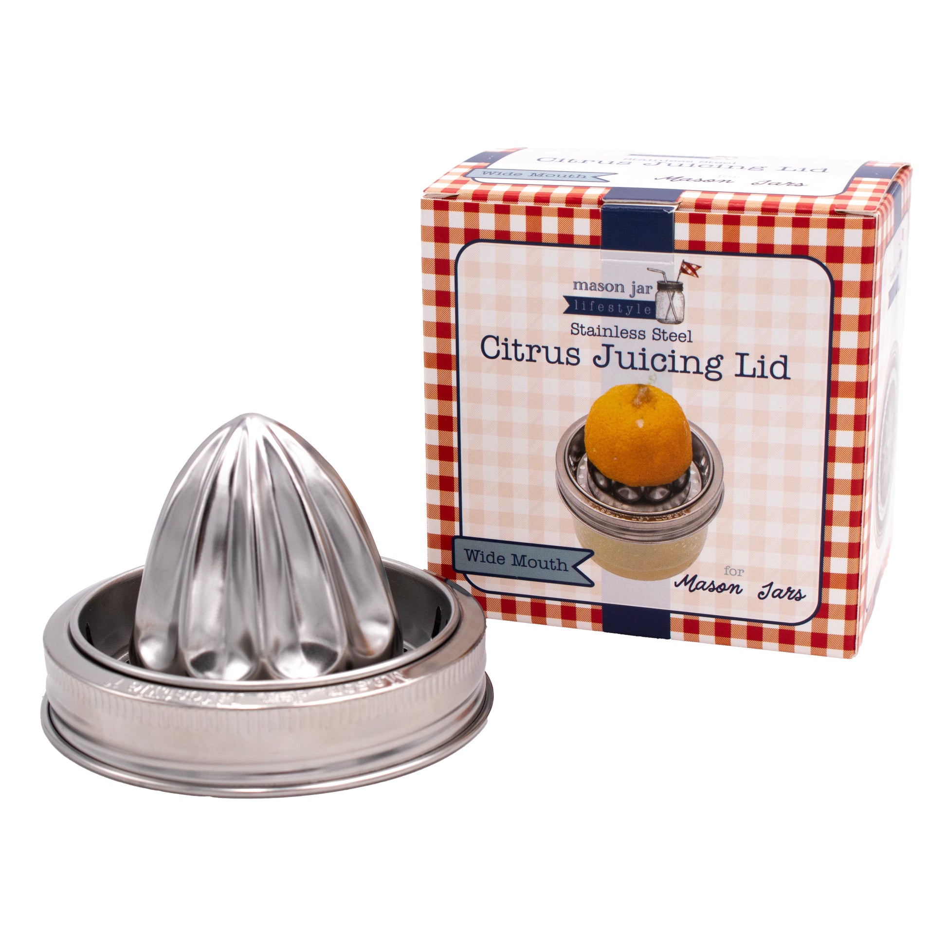 Juicing Stainless Steel Lid for Wide Mouth Mason Jars