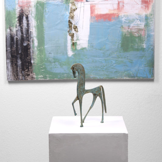 Greek Horse Statue in Bronze (Large)