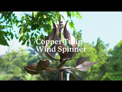 Copper Tulip Wind Spinner