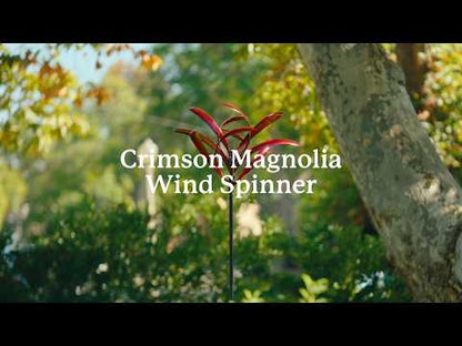 Crimson Magnolia Wind Spinner