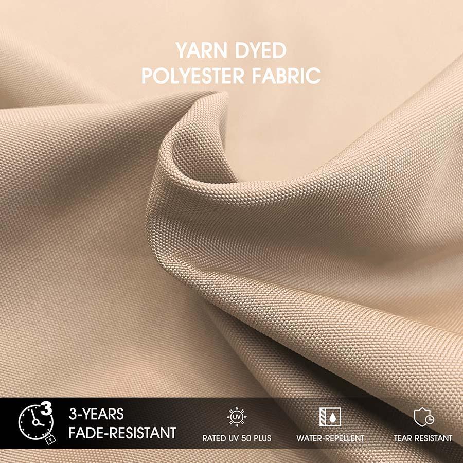 Round Cantilever Umbrella with Base, Outdoor Umbrellas with Lights