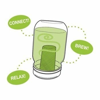 Jarware Tea Infuser Lid for Regular Mouth Mason Jars