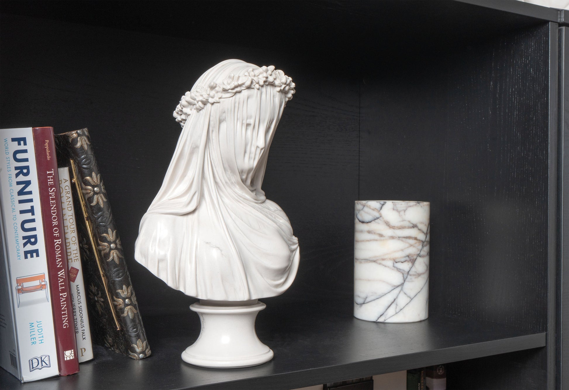 The Veiled Maiden Bust Statue (The Bride) - Veined & Polished