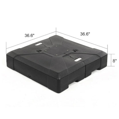 Square Cantilever Umbrella with Base, Outdoor Umbrellas with Lights