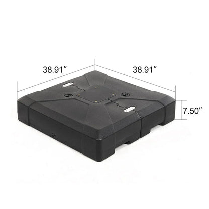 Square Cantilever Umbrella with Base, Outdoor Umbrellas with Lights